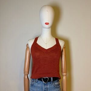 Banana Republic Rust Orange Knit Camisole Top XS - NWOT